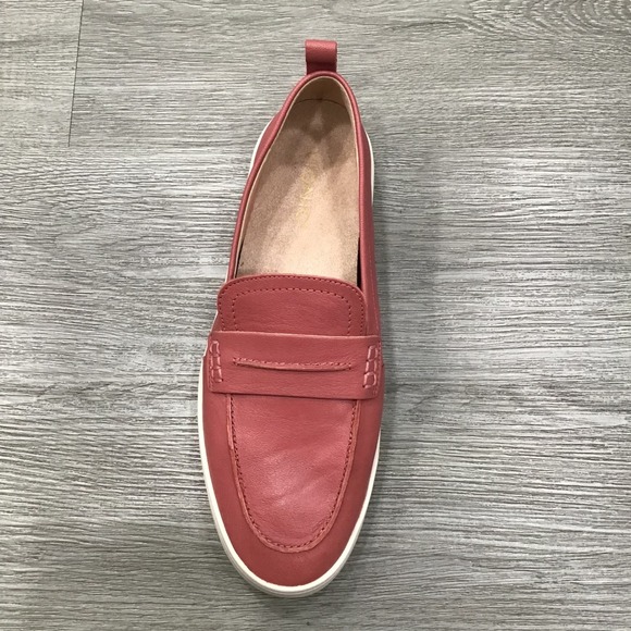 Vionic Uptown Chantel Pink Leather Penny Loafers Women's 9.5W Slip On Sneakers - Picture 3 of 8